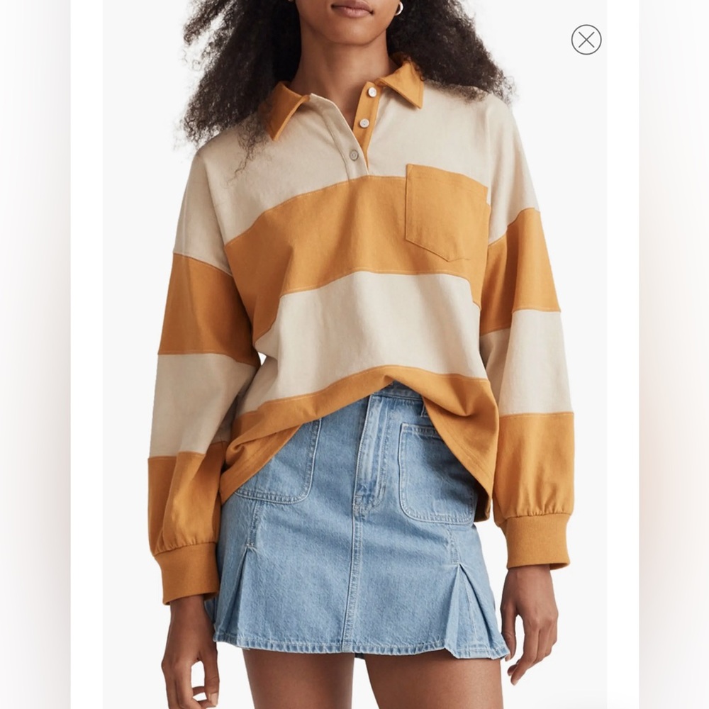 Madewell Striped Rugby Polo Shirt